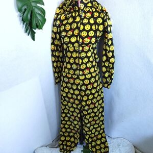 Rue 21 Emoji Fleece Onesie Hoodie Pajama